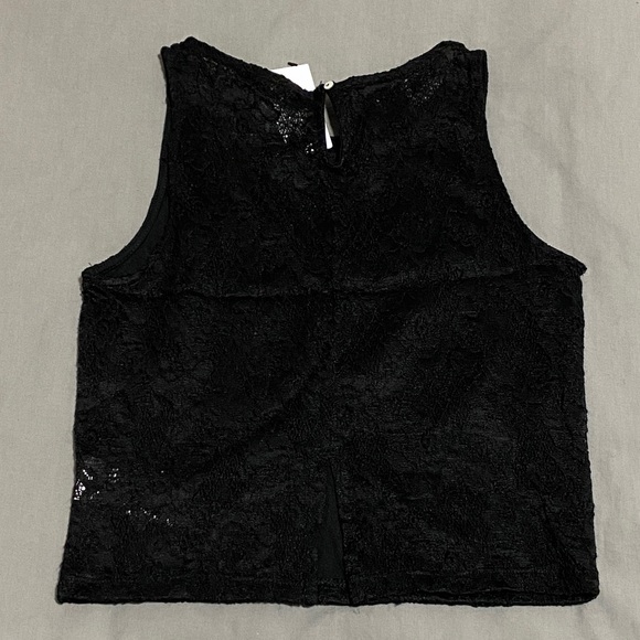 TERRANOVA Sleeveless Lace Shirt, Black, Small - Picture 2 of 4